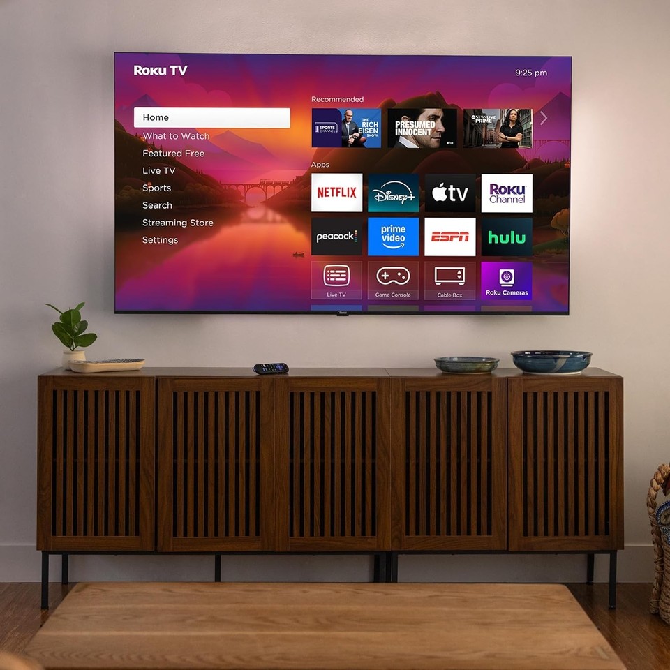 Roku 55 inch Class Plus Series 4K HDR QLED Mini-LED Smart Roku TV (2025 ...