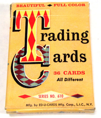 1950s Ed-U-Cards COMPLETE TRADING SET Beautiful Full Color Artist Pictures RARE
