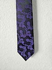 Versa Black/Purple Paisley Neck Tie