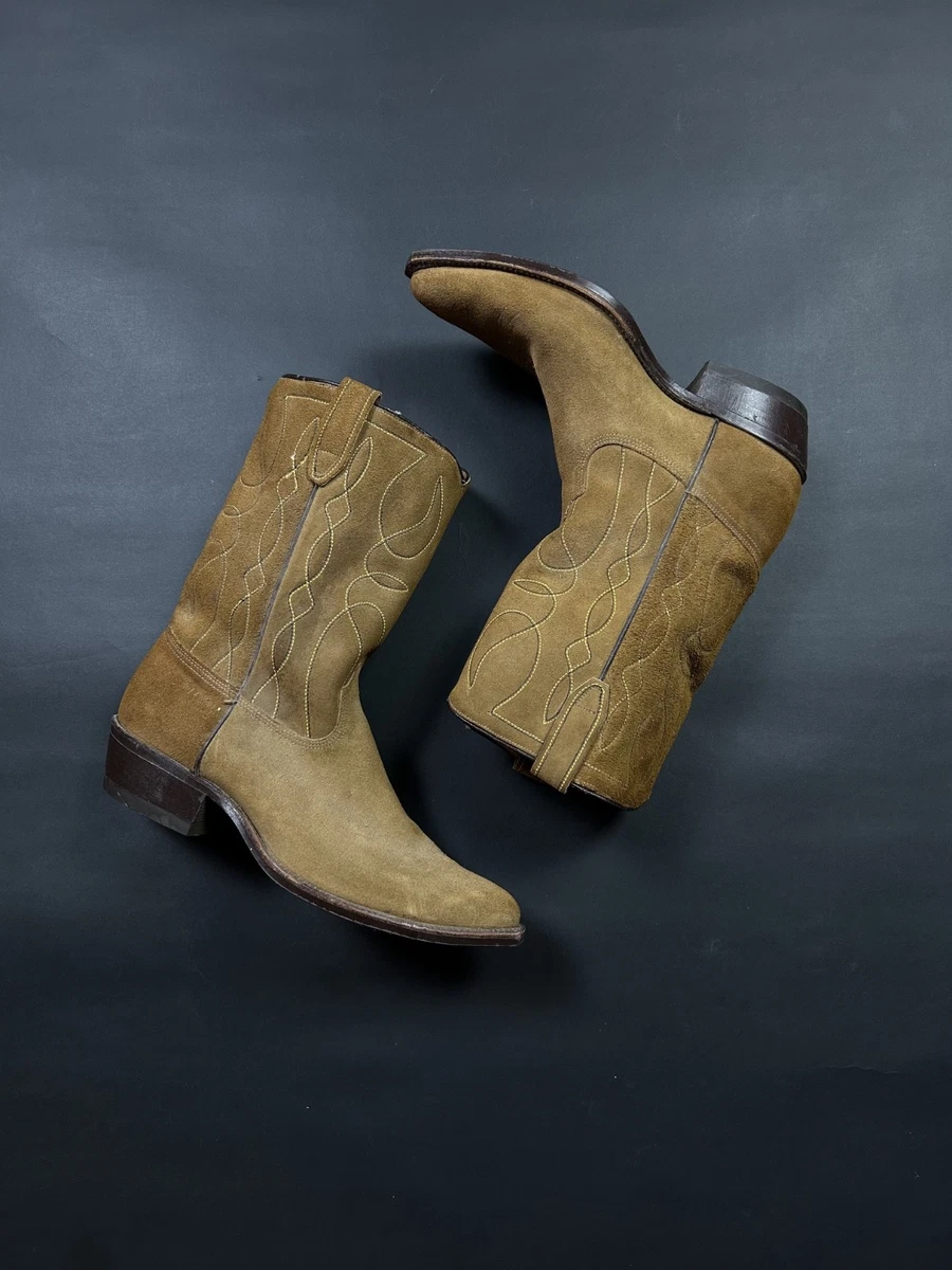 Bottes de cowboy western vintage ACME cuir brodé USA 62616 homme taille