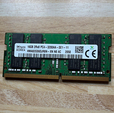 SK hynix 16GB DDR4 SO-DIMM Laptop RAM PC4-3200AA HMA82GS6DJR8N-XN 2Rx8