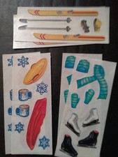 Creative Memories  Lot of Six Studio Stickers  2" x 5" Winter Fun