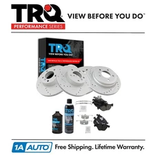 TRQ Performance Front and Rear Brake Pad & Rotor Kit Fits 2007-2015 BMW