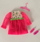 Vintage Skipper "Budding Beauty" #1731 Hot Pink Organdy Dress & Shoes