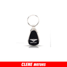 Bentley Logo On Black Teardrop Keychain Keyring Key Fob