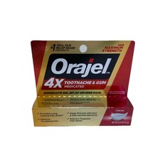 Orajel 4x Medicated Severe Toothache and Gum Pain Cream 0.33oz