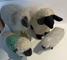 Vintage 4 X Real Wool Sheep Farmhouse Decor