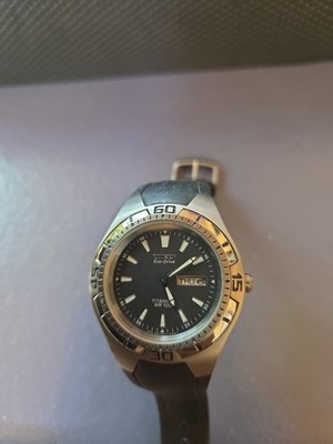 Citizen Titanium Men s Black Dial Eco Drive  WR-100  E101-K004438 7.5'' WRIST 