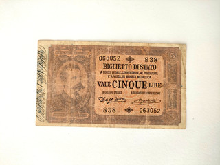 5 LIRE UMBERTO I DOPPIA EFFIGE 25 10 1892 BB R2