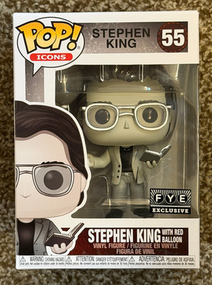 Funko Pop! Icons Stephen King With Red Balloon (Black & White) FYE w/ Hard Stack