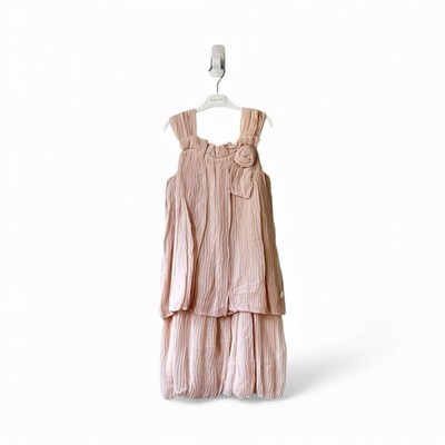 Christian Dior silk girl s blush pink pleated Lined dress size 12 A NWT