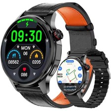 Smart Watch for Men - Built-in GPS with Map - Answer/Make Black with GPS Map