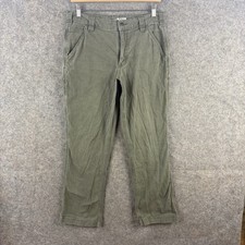 Carhartt Pants Mens 32x30 Green Rugged Flex Canvas Workwear Relaxed Fit