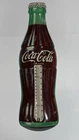 Vintage Coca Cola Bottle Thermometer 17” Metal Donasco USA Green Back Works!