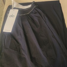 Alo Yoga Suit Up Trouser Quick-Dry Pants Loose-Fit Wide-Leg Black Size M NWT