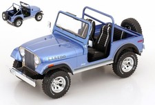 JEEP CJ-7 LAREDO 1980 BLUE/DECALS 1:18