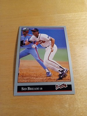 1992 Leaf #242 SID BREAM Atlanta Braves Baseball Card, 1st Baseman, Star. (NM)