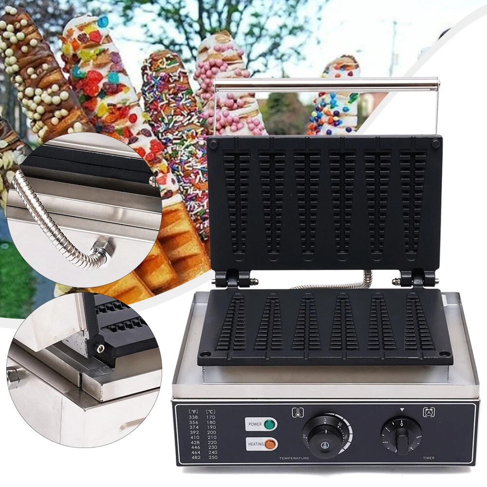 Commercial Electric Waffle Maker Machine Nonstick Stick Muffin Baking Machine!