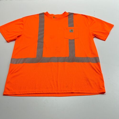 Carhartt Men's Orange Relaxed Fit Short Sleeve Crew Neck Pullover T ...