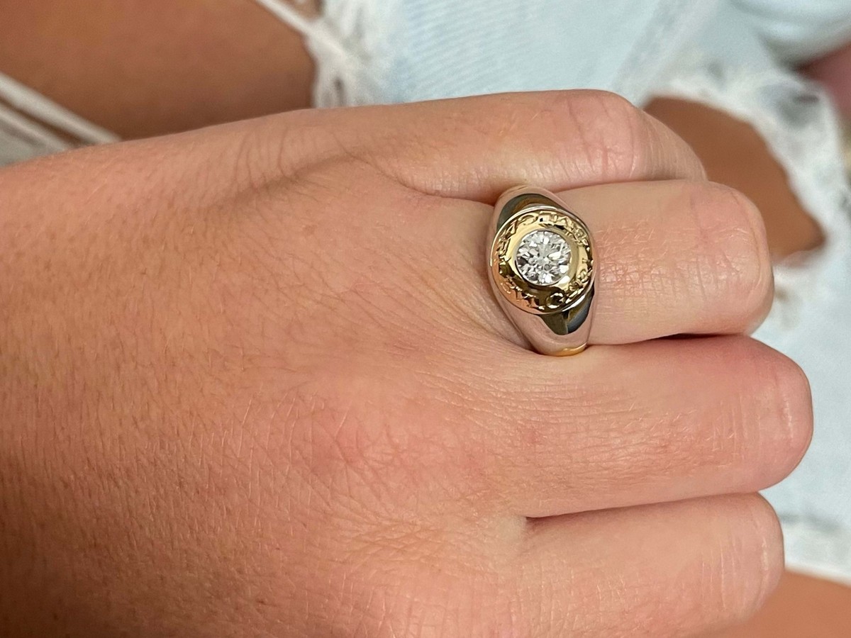 Bvlgari Bvlgari Diamond Ring in 18K White and Yellow Gold | eBay