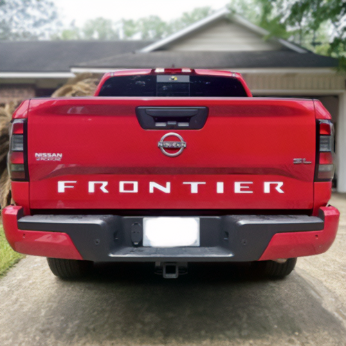 White Raised Tailgate Insert Letters 2022 2023 2024 2025 2026 Nissan Frontier