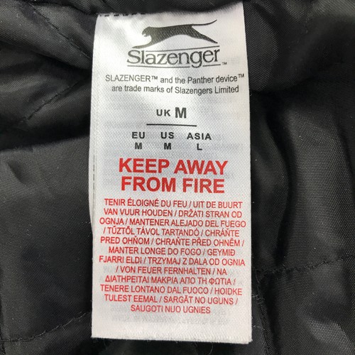 Slazenger Mens Gilet Black Size Medium Sleeveless Puffer Vest Bodywarmer Padded - Picture 10 of 12