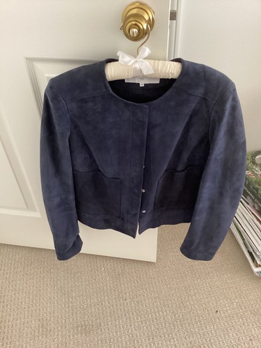 Gerard Darel Suede jacket Blue FR 40. US8