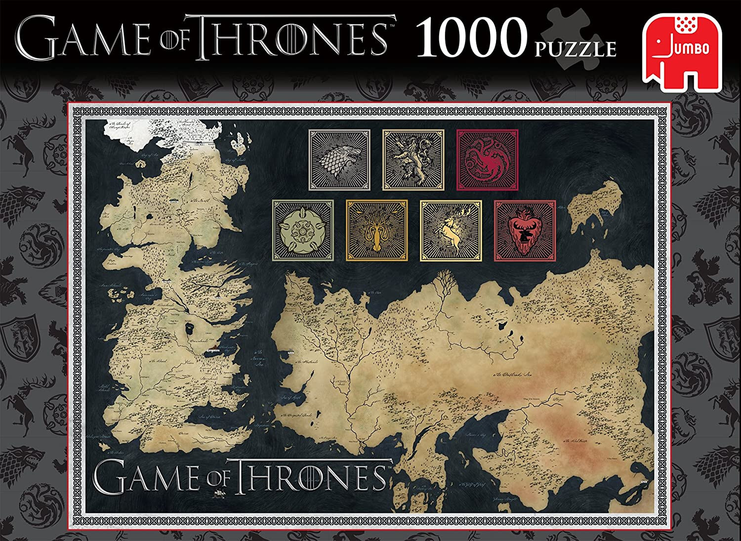 Game of Thrones - Map of the Known World Jigsaw Puzzle 1000 Piece - Jumbo BNISB