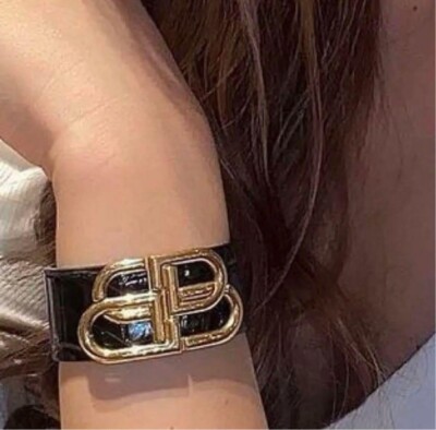 ★ギフトにも【BALENCIAGA】BB CUFF BRACELET BALENCIAGA Bracelet Leather Women's BB Embossed | eBay