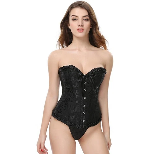 Neu Sexy Top Dessous Burlesque Corsage Vollbrust Korsett Korsage Damen Corset - Bild 3 von 33