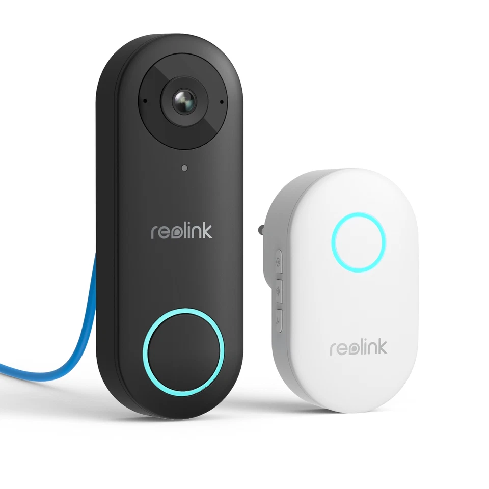 Reolink Sonnette Vidéo PoE avec Chime, Sonnette Extérieur Caméra 2K+ Doorbell - Photo 1/4