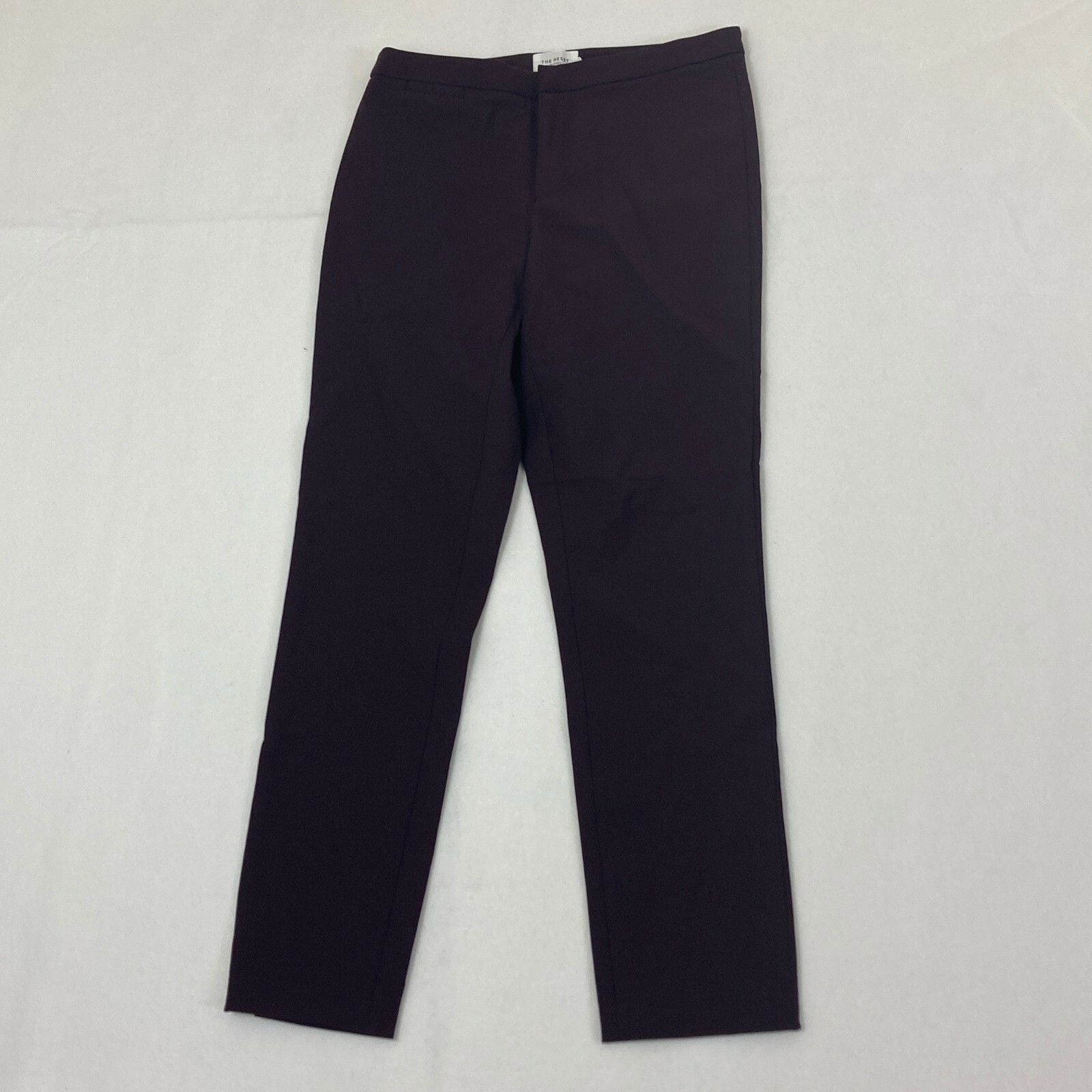 The Reset Womens Purple Flat Front Skinny Stretch Pullover Dress Pants Size S