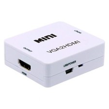 VGA to HDMI Converter with Audio, 1080p Support, Plug and Play, USB Powered