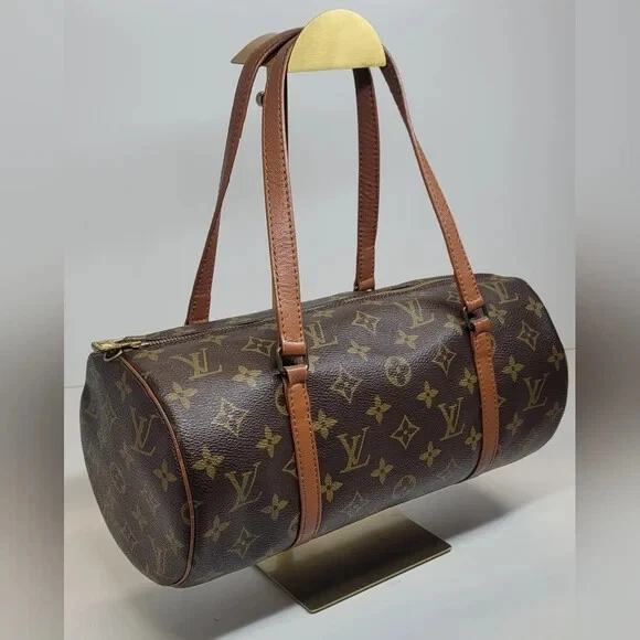 Louis Vuitton Brown Monogram Papillion 30 Handbag Vintage