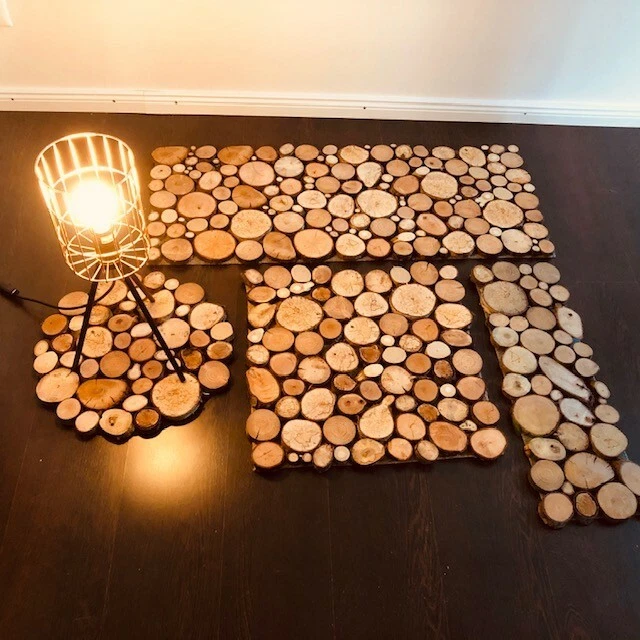  Interior Design, Holzdekoration, handgefertigt, Fussmatte, Untersetzter - Bild 3 von 4