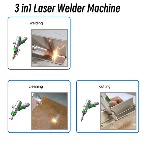 3 in 1 Portable Laser Welder Machine 1200W Welding/Cutting/ Cleaning Free Ship - Picture 2 of 12