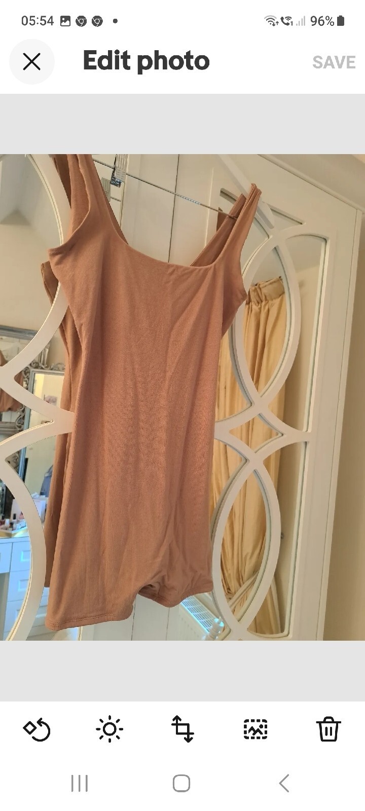Square Kneck Unitard Nude By Oh Polly Size 14 image 3