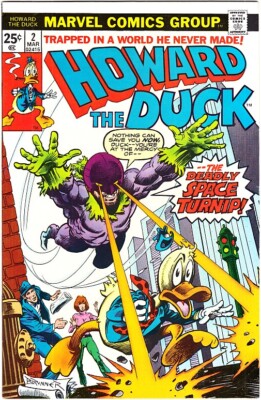 HOWARD THE DUCK #2 VF+ Signed 2X Frank Brunner/Steve
