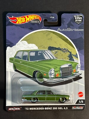 Hot Wheels '72 Mercedes-Benz 280 SEL 4.5 Forest Green #1 Free