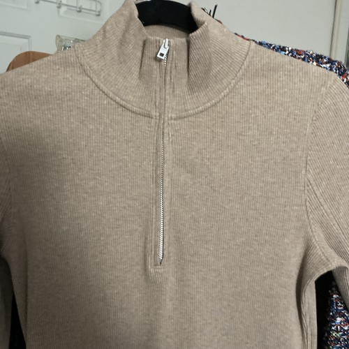 NWT $275 Rag & Bone Laila Zip Dress In Camel Heather Size: M - Picture 5 of 14