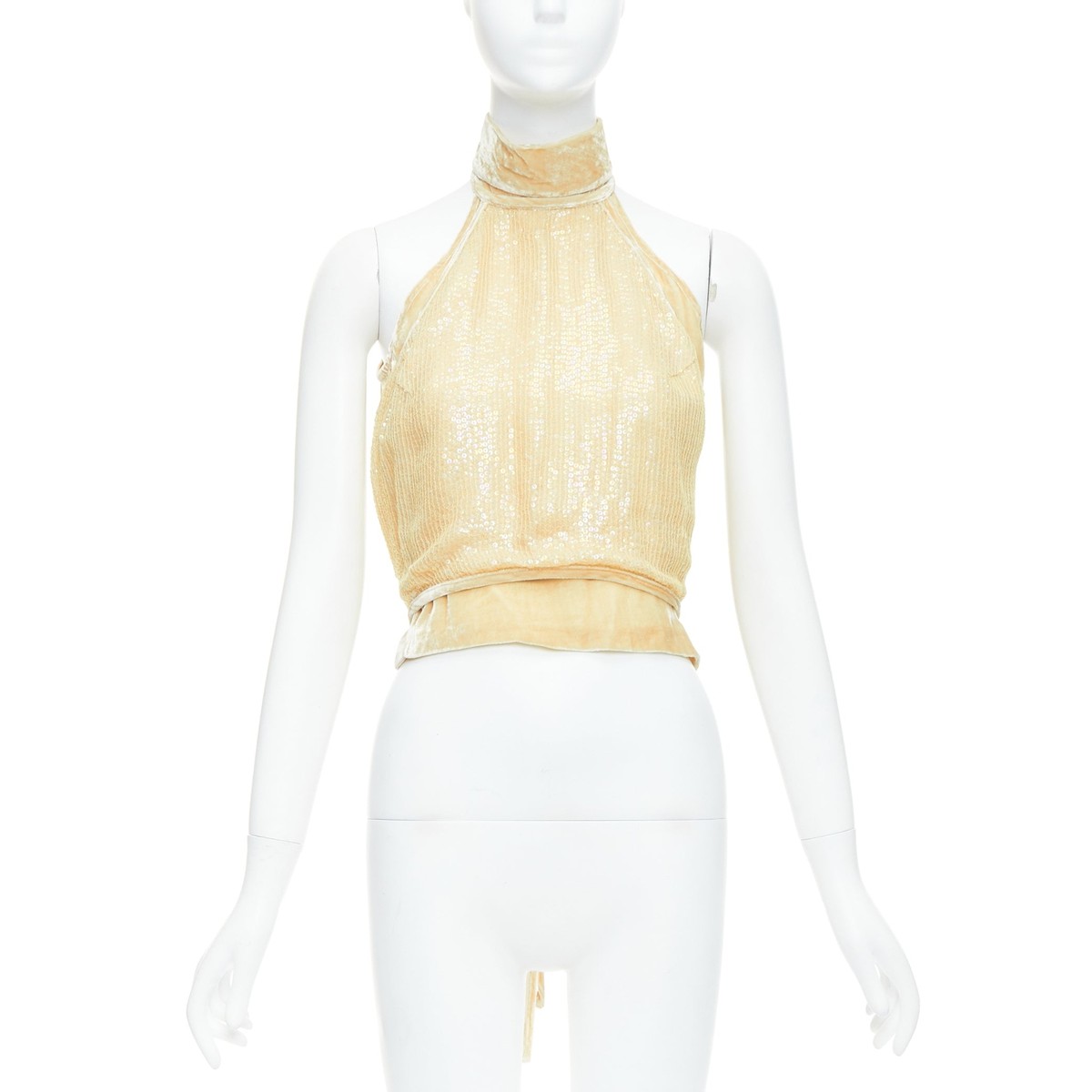 rare GIANFRANCO FERRE Vintage cream beaded velvet layered