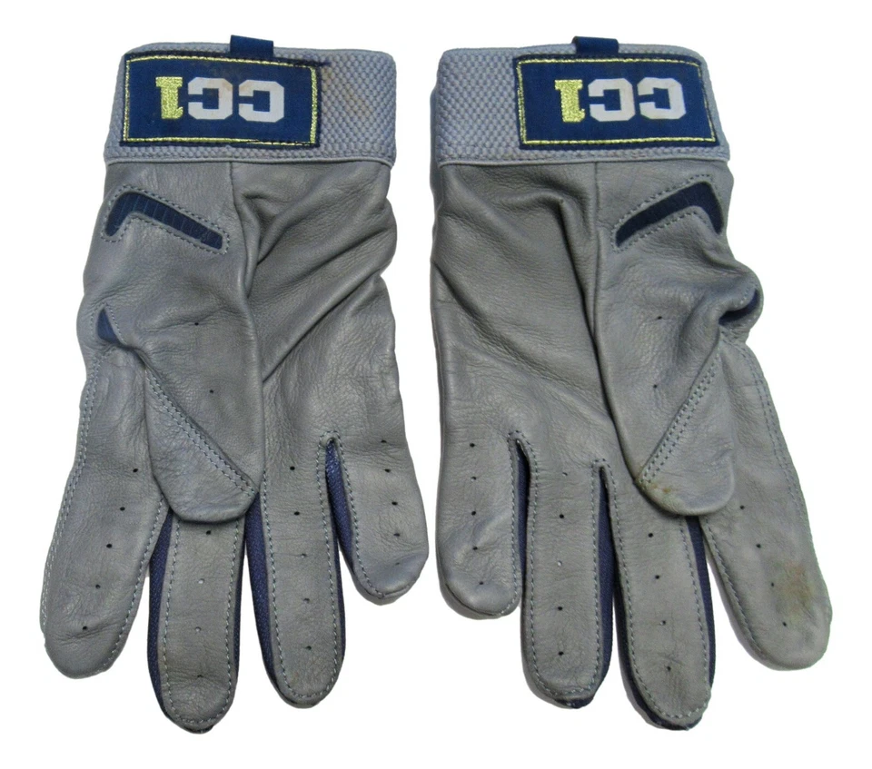Carlos Correa Game Worn Used Adidas Blue Grey CC1 Batting Gloves XL Pair 77249 - Image 2 of 3