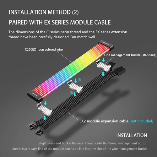 COOLMOON Light Bar Replacement ARGB LED Flexible Light Bar for Power Supply Unit - Photo 12/24