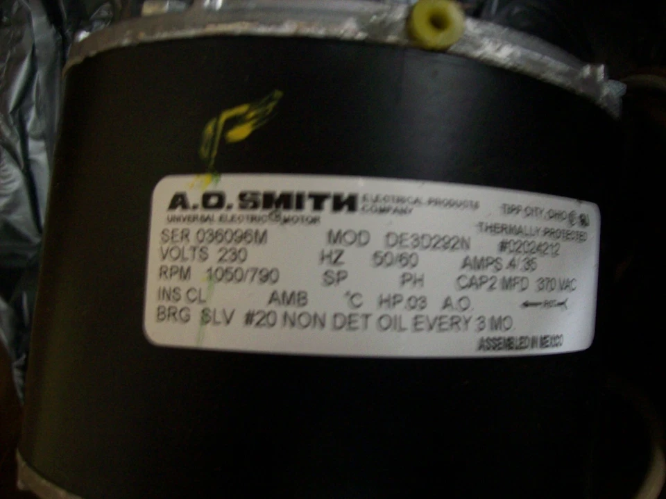 A.O. Smith Genuine Motor DE3D292N / McQuay 802024212 - Image 3 of 4