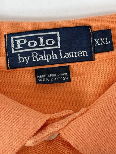 Polo Ralph Lauren Mens XXL Short Sleeve Shirt Orange with Green Pony Golf Preppy - Picture 5 of 6