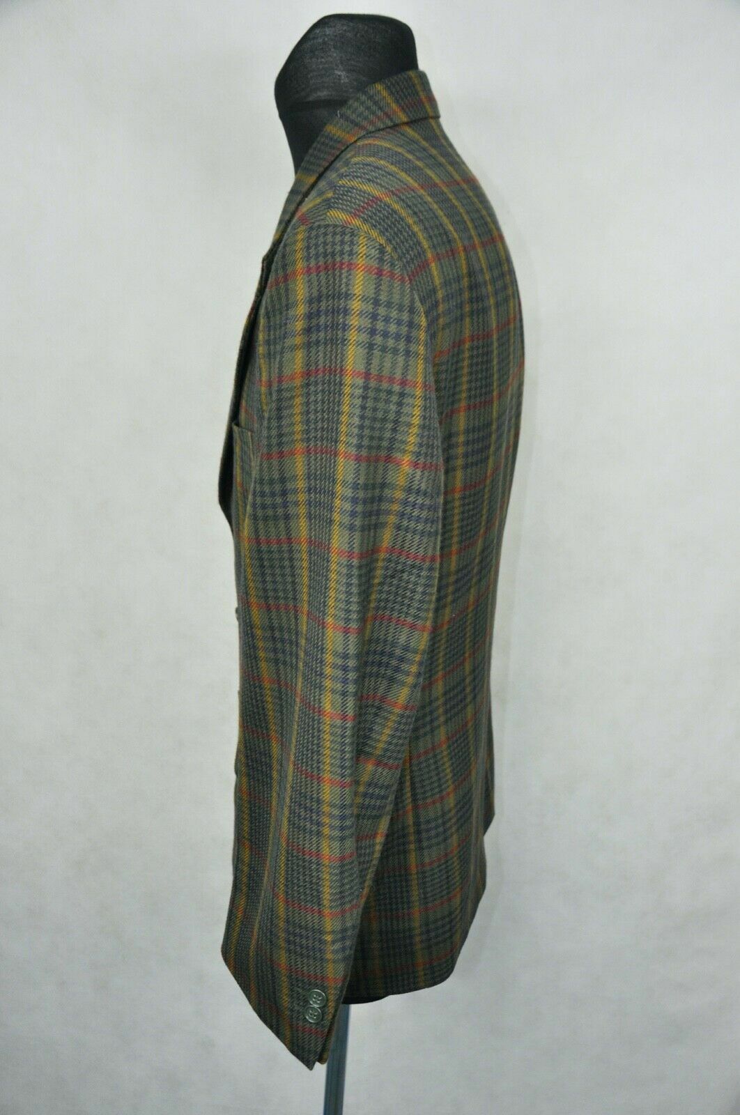 Giacca blazer uomo Yves Saint Laurent YSL check pura lana taglia 52