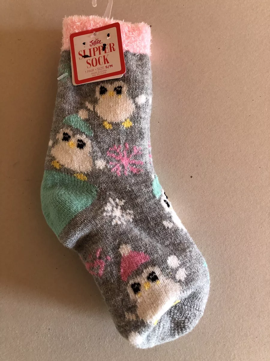 Justice Slipper Socks Girls Suze S M Snow Bird Print eBay