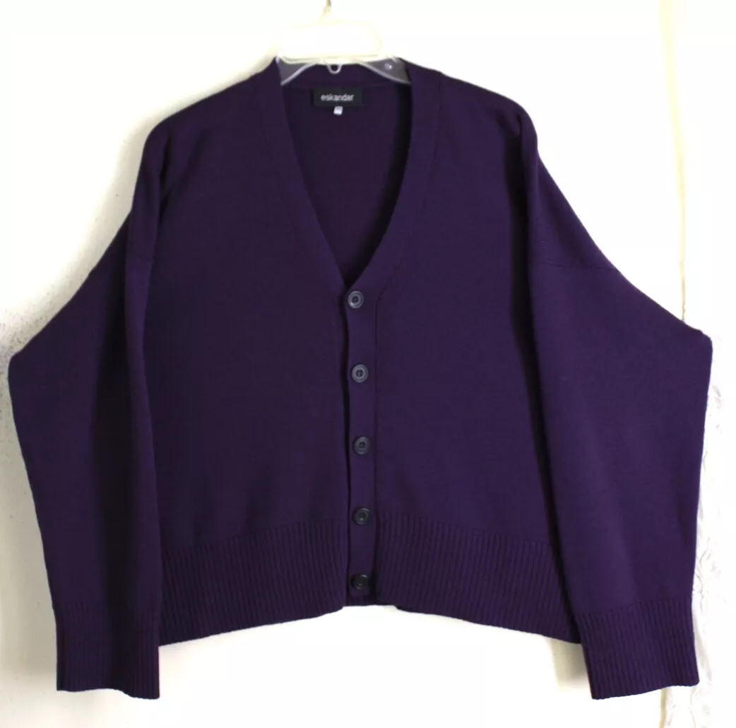 Dark purple cardigan clearance sweater