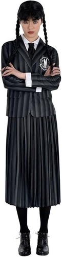 New WEDNESDAY ADDAMS Halloween Costume by MGM Amscan * Size MEDIUM (6-8) Cosplay - 第 1/3 張圖片