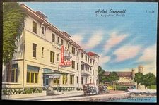 Vintage Postcard 1930-1945 Hotel Bennett By-the-Sea, St. Augustine, Florida FL